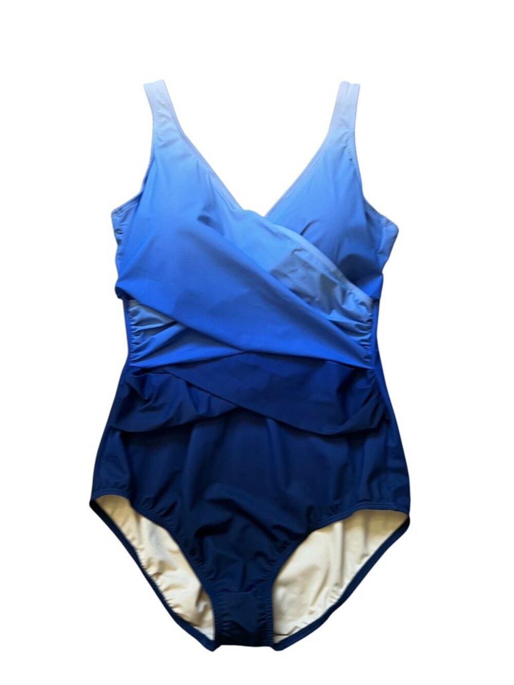 Lands' End NEW SlenderSuit Wrap One Piece Swimsuit Size 18L